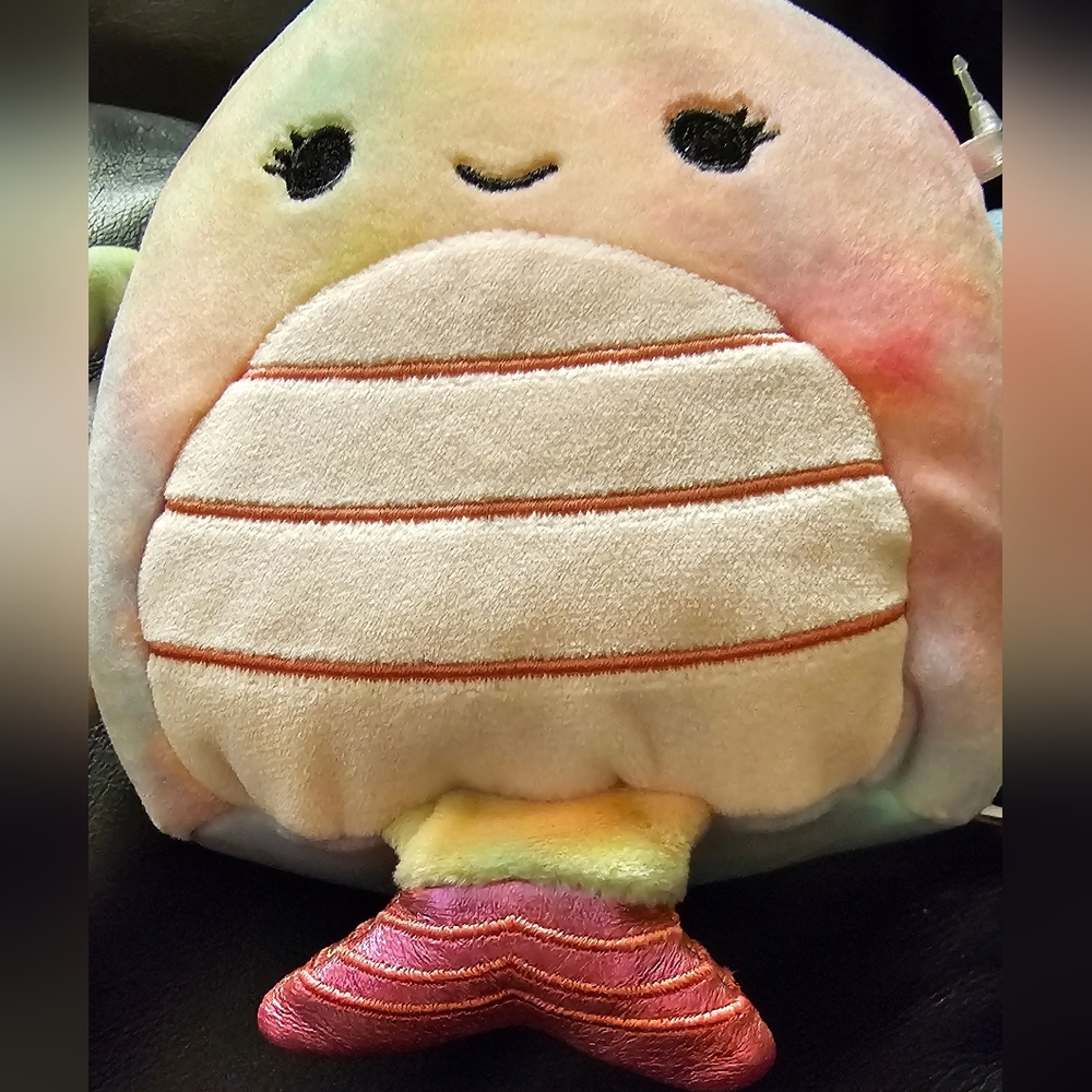 Squishmallow Candis the Shrimp Colorful Tie Dye Plush 5 Inch Toy New With Tags - Picture 7 of 11